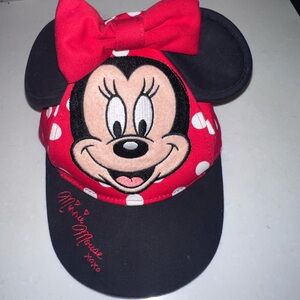 Disney Pink and Black Minnie Mouse Hat